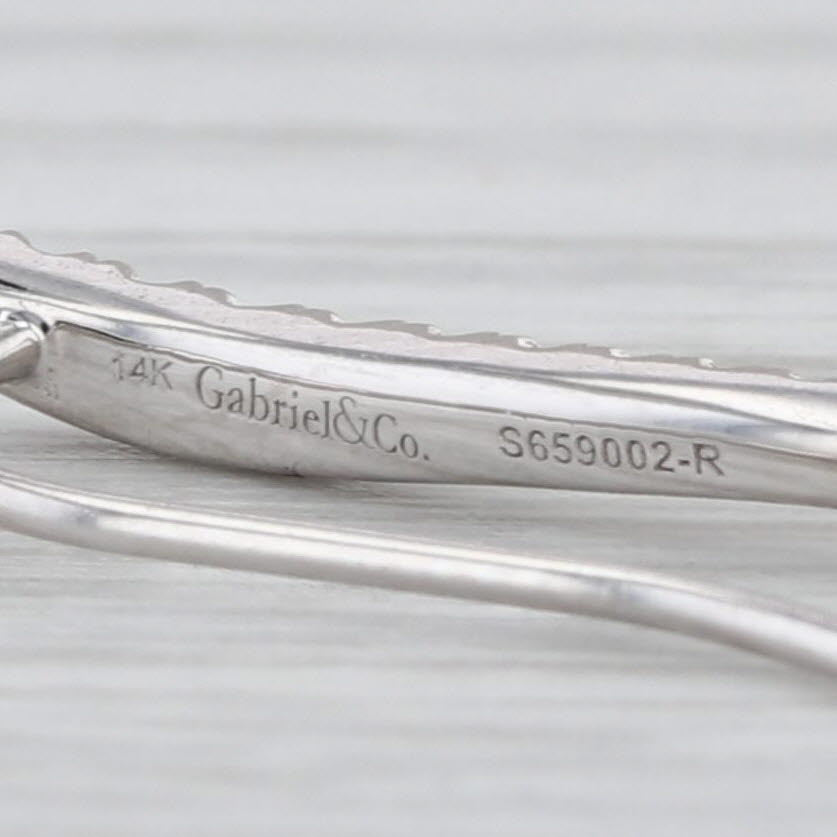 Gabriel & Co 0.26ctw Diamond Journey Drop Earrings 14k White Gold Hook Posts