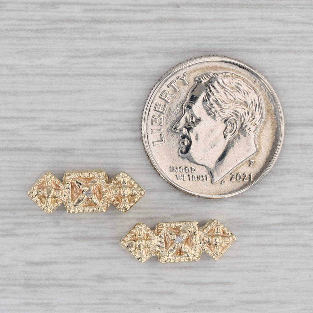 Gray Richard Klein Diamond Slide Charm Spacers 14k Yellow Gold Set of 2