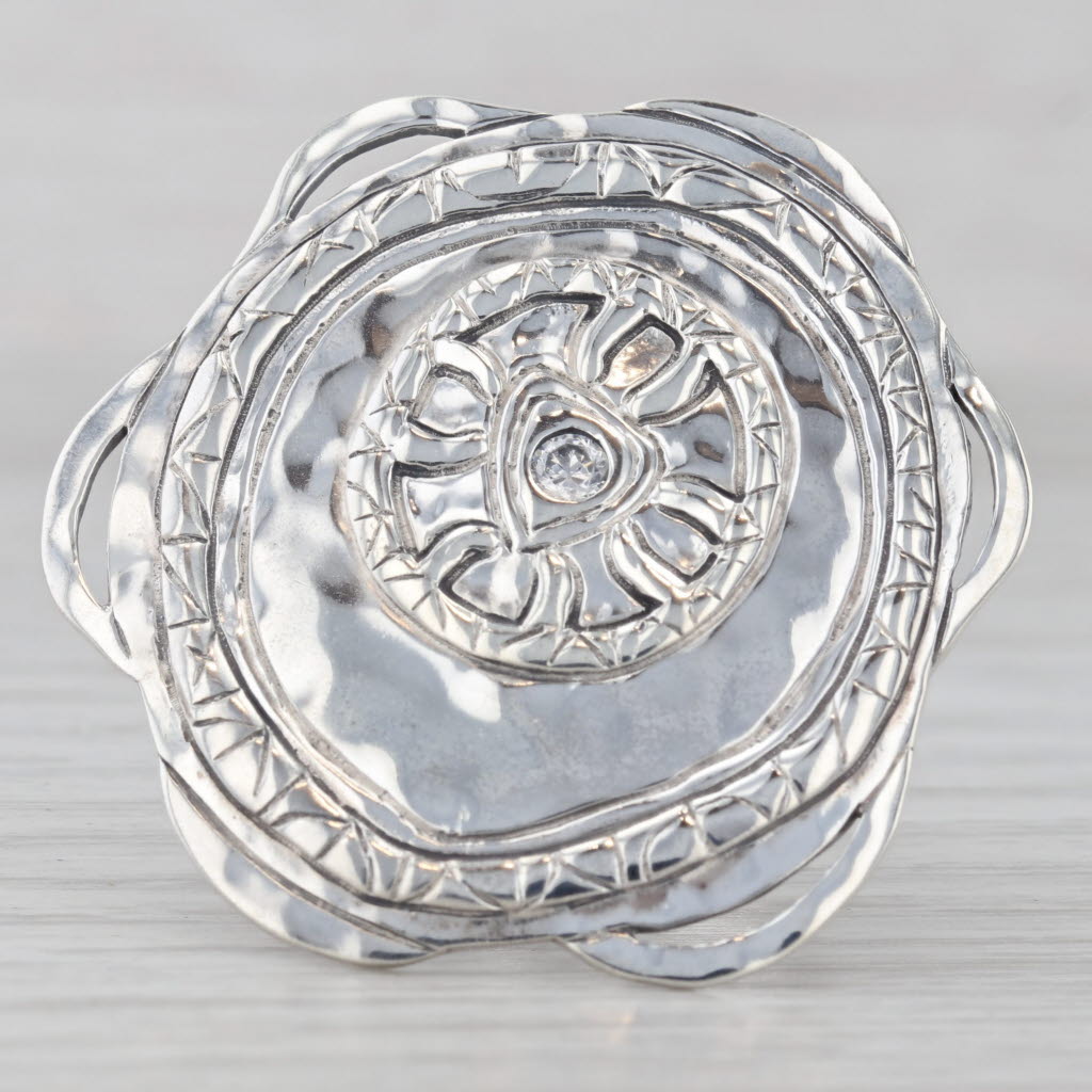 Gray Silpada Legacy Cubic Zirconia Ring Sterling Silver Size 7.25 R2787 Statement