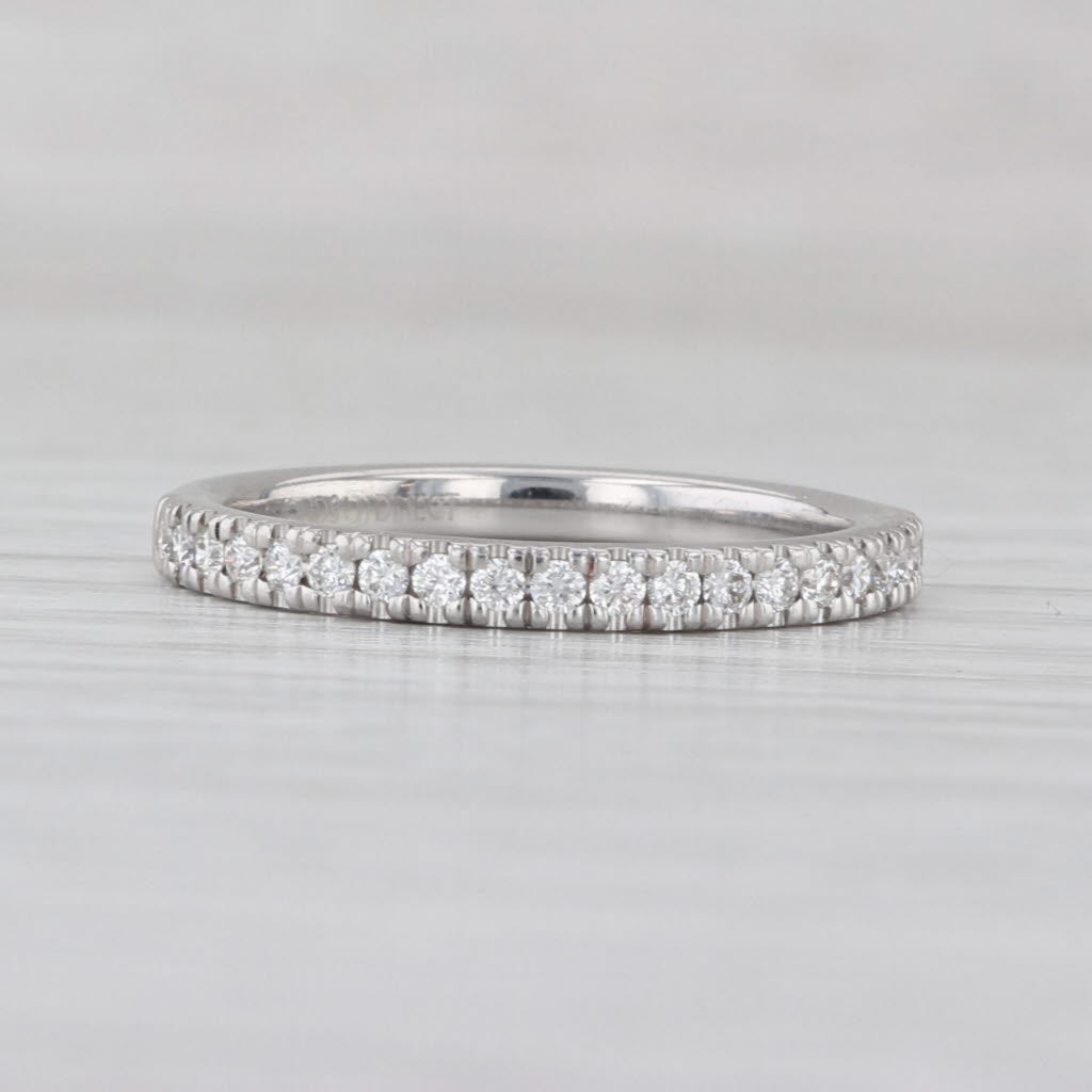0.25ctw Diamond Wedding Band 14k White Gold Size 5.5 Stackable Anniversary Ring