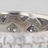 2ctw Pave Diamond Eternity Band 18k White Gold Sz 7.25 Wedding Anniversary Ring