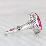Light Gray Vintage 2.40ct Lab Created Ruby Ring 18k White Gold Size 7.75 Marquise Solitaire