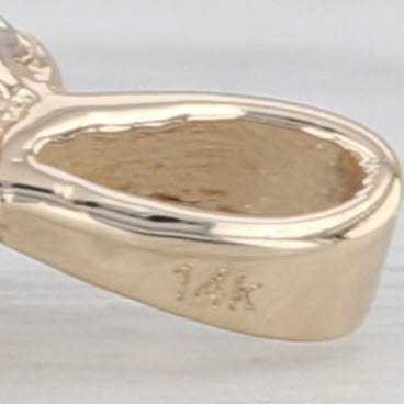 0.57ctw Diamond Marquise Halo Pendant 14k Yellow Gold Small Drop