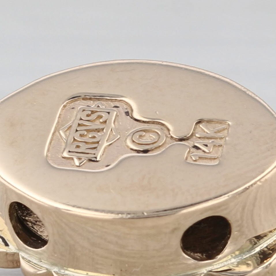 0.50ct Peridot Oval Solitaire Slide Bracelet Charm 14k Gold Richard Glatter