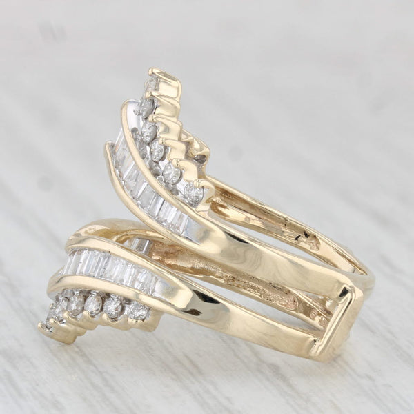 1.05ctw Diamond Ring Jacket Guard 14k Yellow Gold Size 7.25 Bridal