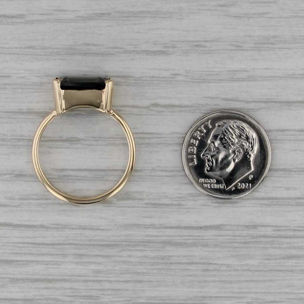 4.05ct Moissanite Solitaire Ring 10k Yellow Gold Size 7.75