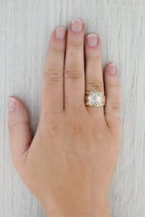 Dark Gray 0.82ctw Diamond Simulant Engagement Ring 14k Gold Size 7 Marquise