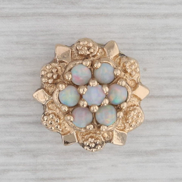 Opal Cluster Flower Slide Bracelet Charm 14k Gold Richard Glatter