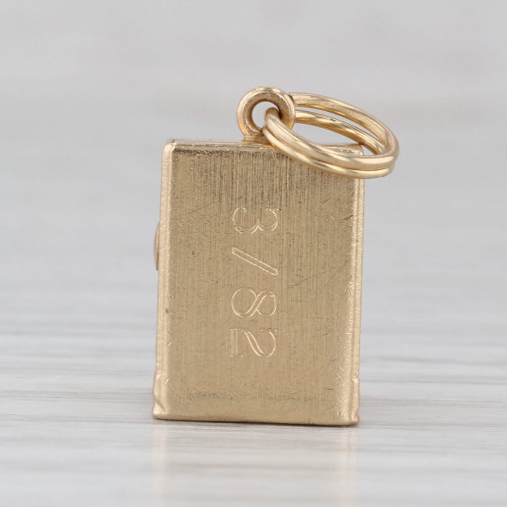 Vintage Slot Machine Charm 14k Yellow Gold Ornate Souvenir Pendant As Is