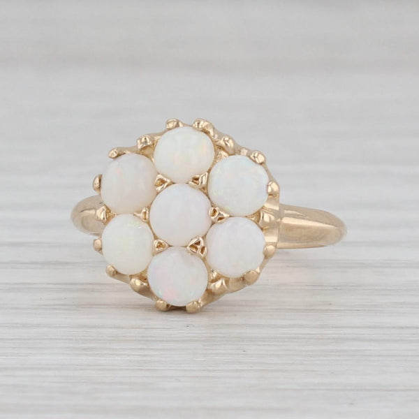 Vintage Opal Cluster Ring 14k Yellow Gold Size 5.5