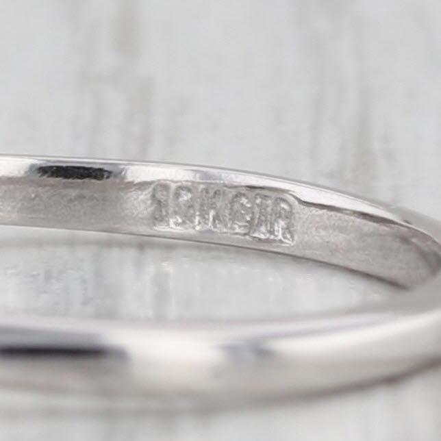 Blue Lab Created Star Sapphire Diamond Ring 10 White Gold Size 7.25