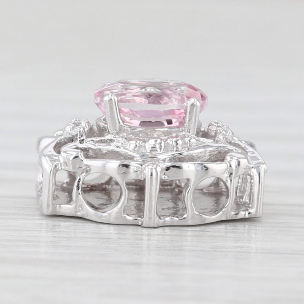 1ct Pink Mystic Topaz Slide Bracelet Charm 14k White Gold Richard Klein
