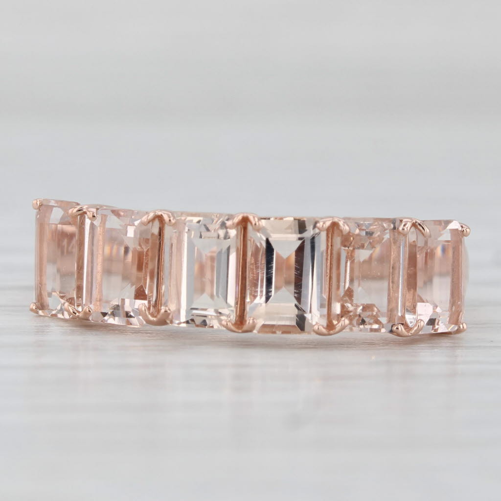 Light Gray Effy 2.85ctw Morganite Ring 14k Rose Gold Size 9 Stackable