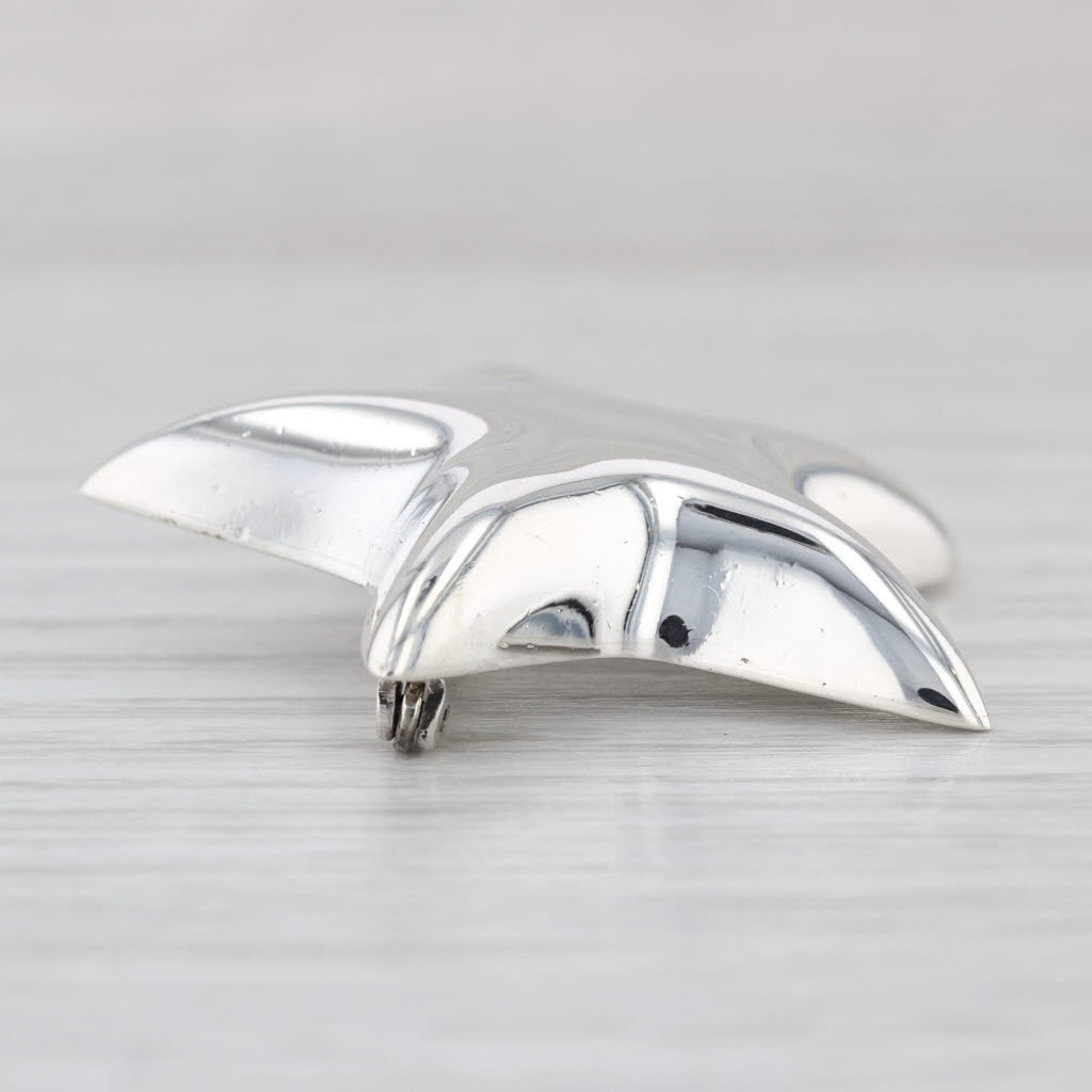 Tiffany & Co Puffy Star Pin Sterling Silver Brooch