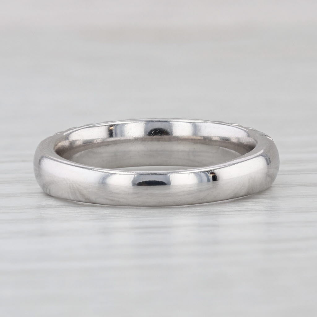 0.90ctw Diamond Wedding Anniversary Band 14k White Gold Size 7 Stackable Ring