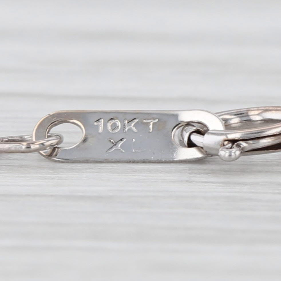 0.65ctw Diamond Cluster Pendant Necklace 10k White Gold 18.75" Box Chain