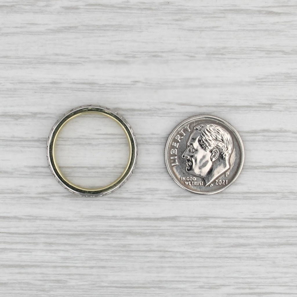 Antique Traub Ornage Blossom Wedding Band 18k Gold Platinum 1920s Ring