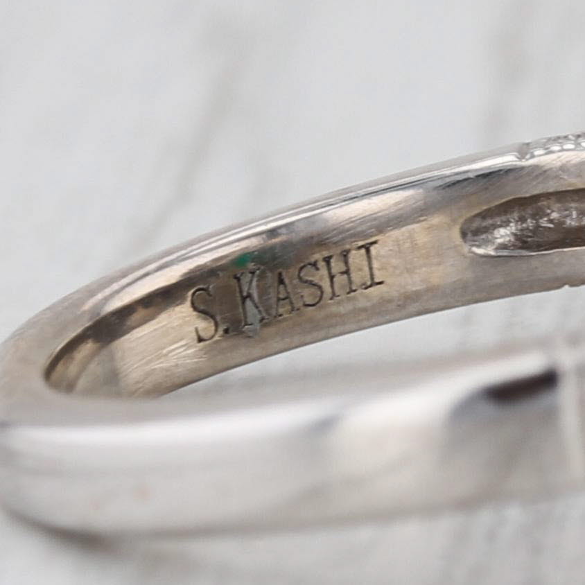 S Kashi 3.15ctw Emerald Diamond Halo Ring 14k White Gold Size 5.25 Engagement