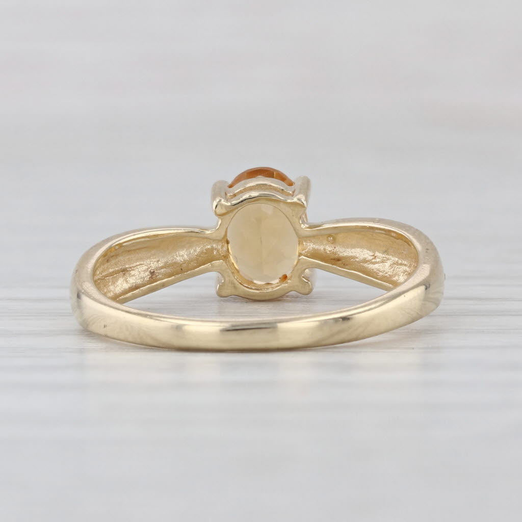0.63ct Oval Brilliant Citrine Ring 10k Yellow Gold Size 7