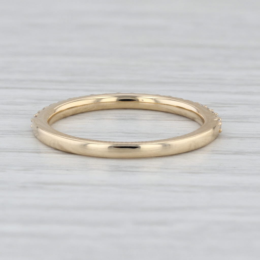 New 0.24ctw Lab Grown Diamond Wedding Band 14k Yellow Gold Sz 6.5 Stackable Ring