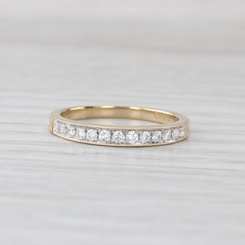 0.23ctw Diamond Wedding Band 14k Yellow Gold Size 6.75 Ring Stackable