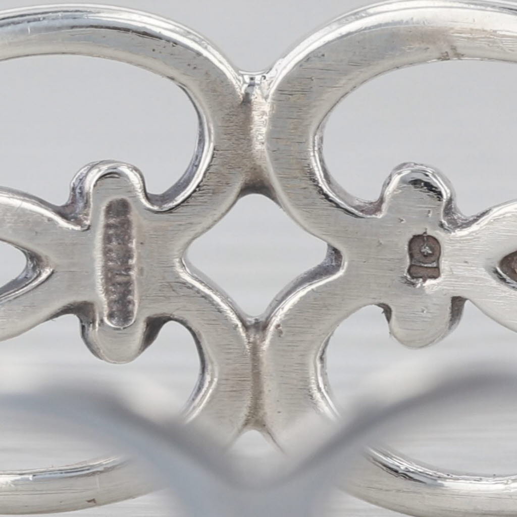 Openwork Bangle Sterling Silver Bracelet 7.25"