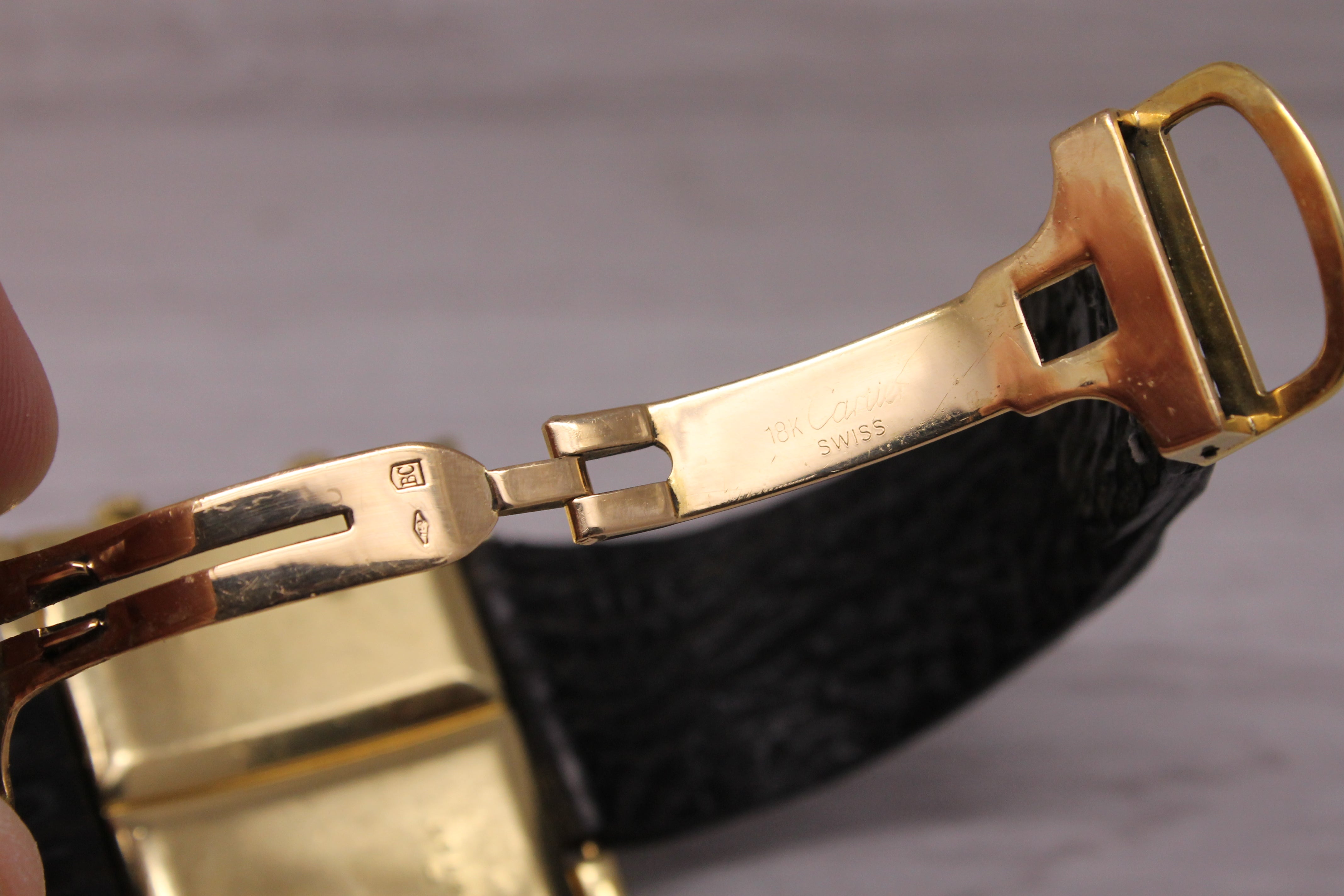 Vintage 1970s Chopard 4 Time Zone 18k Yellow Gold Mens Watch w Cartier Deployant