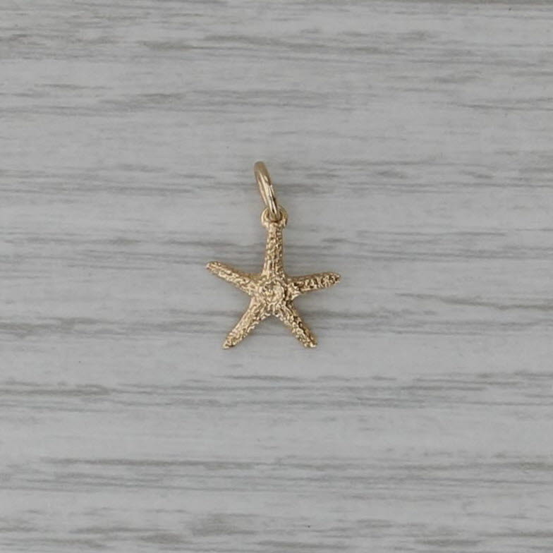 Starfish Pendant 14k Yellow Gold Nautical Jewelry Small Charm