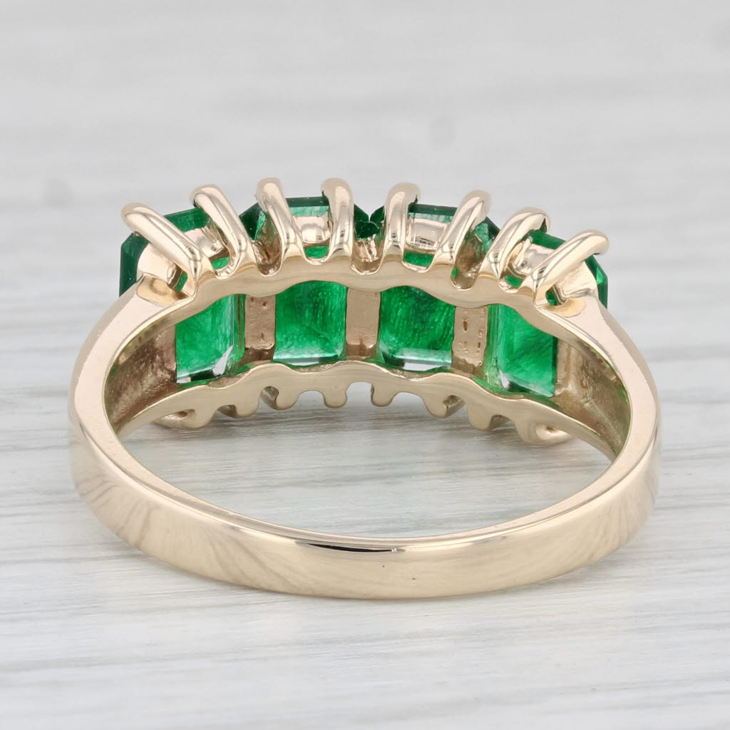 Light Gray 4.30ctw Green Quartz Ring 10k Yellow Gold Size 9