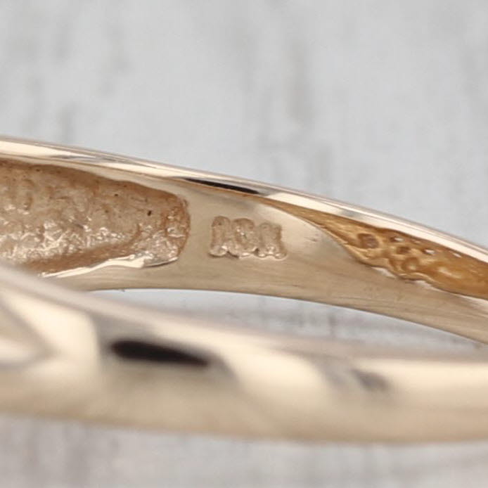 0.13ctw Diamond Scalloped Ring 10k Yellow Gold Size 7