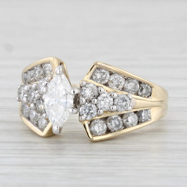 1.33ctw Marquise Diamond Engagement Ring 14k Yellow Gold Size 5.25