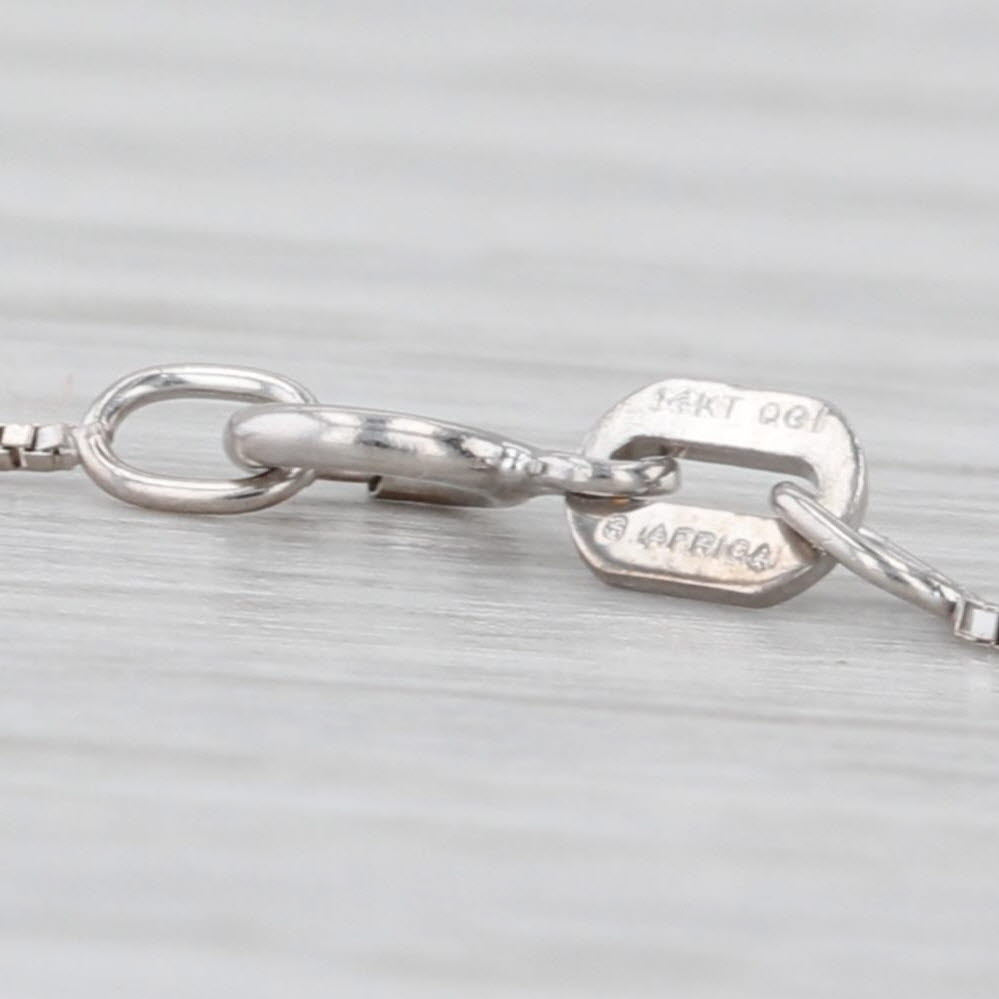 Effy 0.36ctw Diamond Cross Pendant Necklace 14k White Gold 18" Box Chain