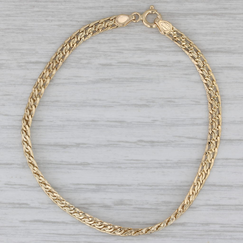 Gray Bismark Chain 14k Yellow Gold 7.5" 4.1mm Italian