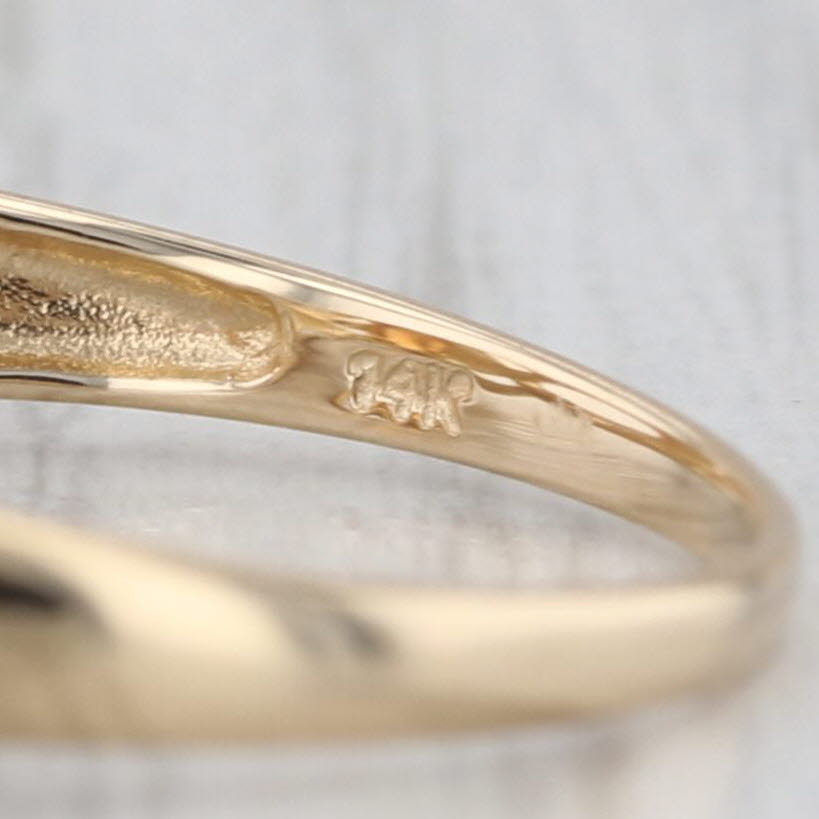 0.98ctw Orange Spessartine Garnet Diamond Ring 14k Yellow Gold Size 8.25