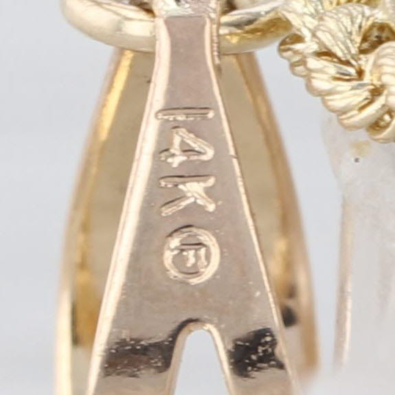 2002 Chinese Panda Coin Pendant 14k 1/20oz 24k Fine Yellow Gold 20 Yuan