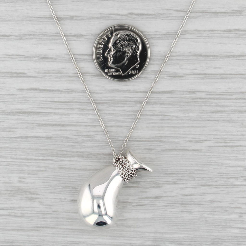 Tiffany & Co Bottle Jug Necklace Sterling Silver w/ Pouch Elsa Peretti