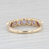 0.85ctw Color Change Lab Created Sapphire Ring 10k Yellow Gold Size 4.75