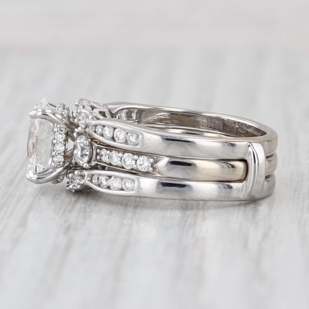 2.74ctw IGI Lab Created Diamond Engagement Ring Wedding Band Jacket 14k Gold