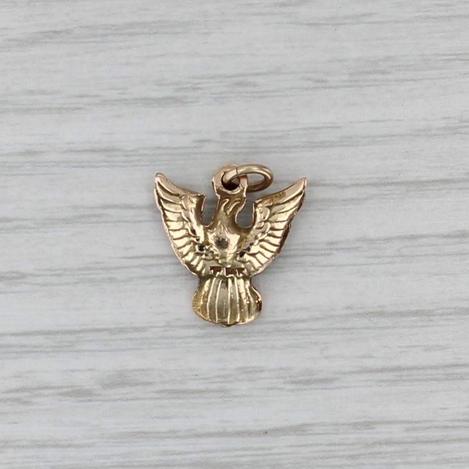 Boy Scouts of America Eagle Pendant 14k Yellow Gold Vintage Charm