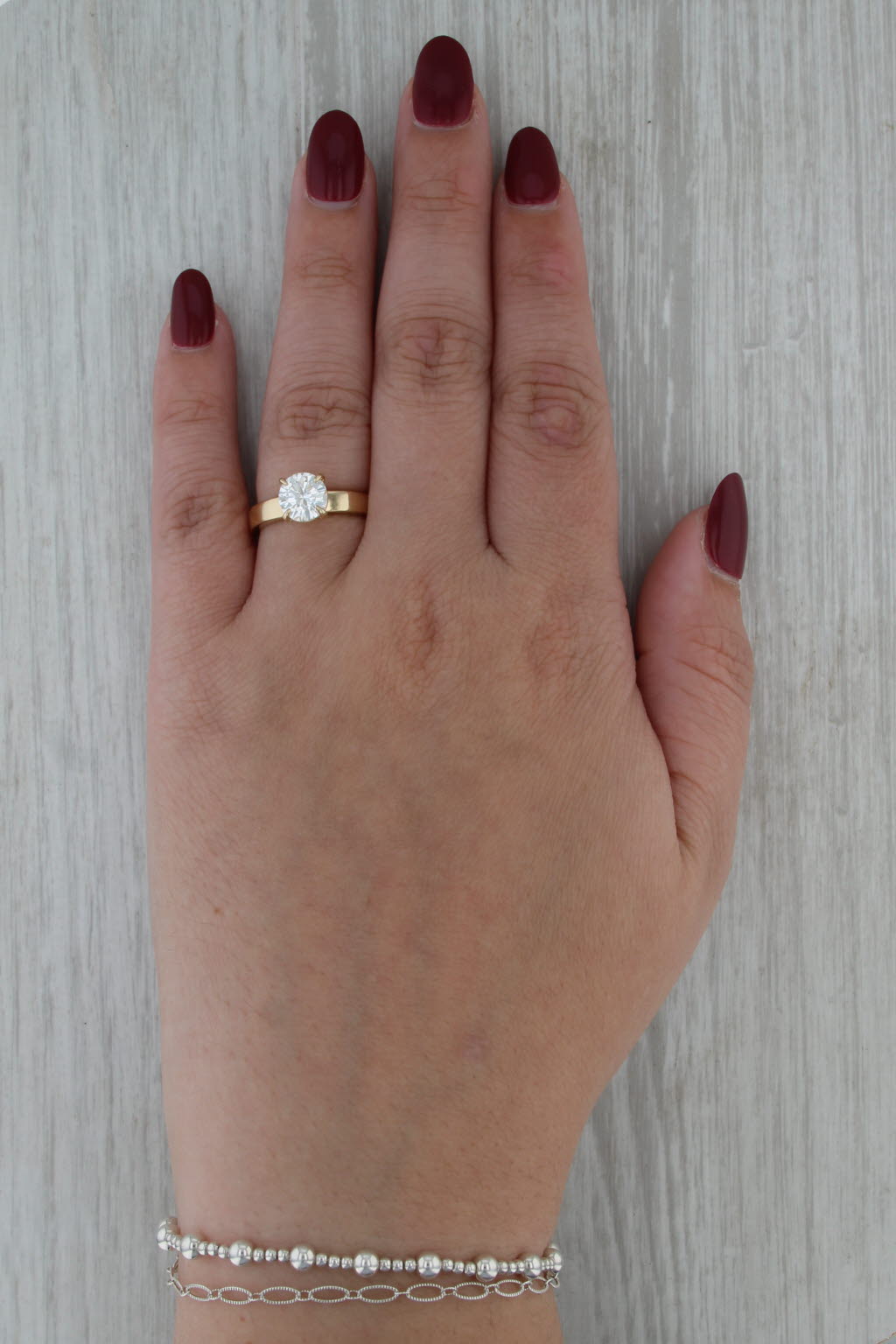 New GIA 1.49ct VVS2 Diamond Solitaire Engagement Ring 14k Yellow Gold Size 6.75