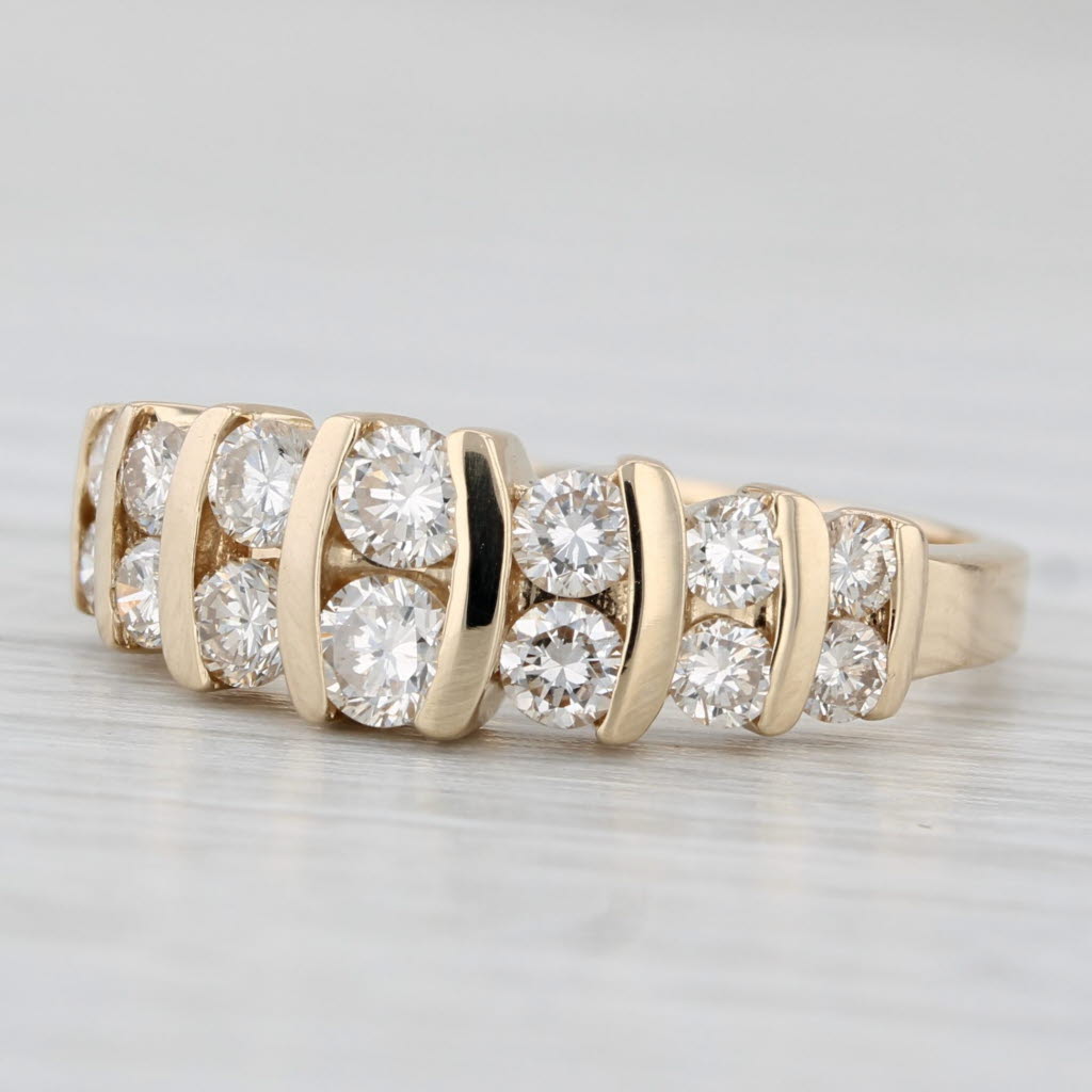 0.60ctw Diamond Ring 14k Yellow Gold Size 6.75 Stackable Wedding Anniversary