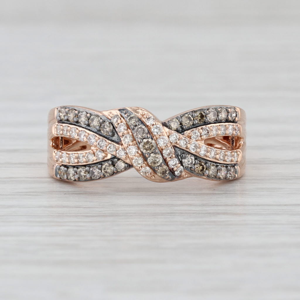 Le Vian Diamond Knot Ring 14k Rose Gold Size 7
