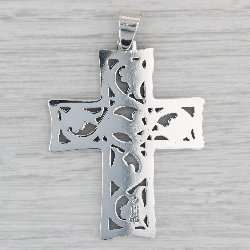 James Avery Retired Sterling hotsell Dove Fisk Flower Cross Pendant