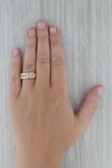 Dark Gray 0.25ctw Diamond Ring 14k Yellow Gold Size 7 Wedding Band