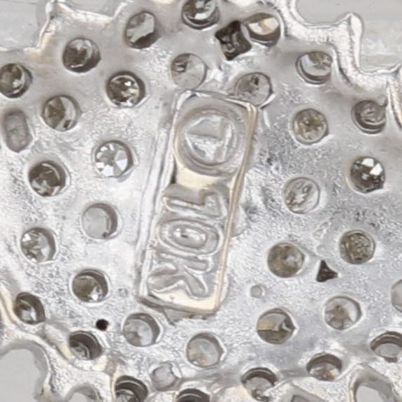 0.20ctw Pave Diamond Cluster Pendant Necklace 10k Yellow White Gold 18.25"