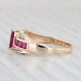Light Gray 1.18ctw Marquise Ruby Diamond Ring 14k Yellow Gold Size 9