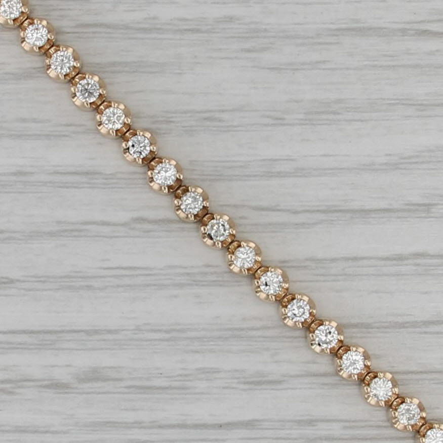 3ctw Diamond Tennis Bracelet 14k Yellow Gold 6.5" 4.4mm