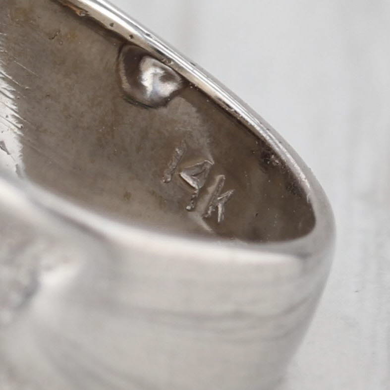 Antique Masonic Scottish Rite Ring 14k Gold Cubic Zirconia Shriners 32nd Degree