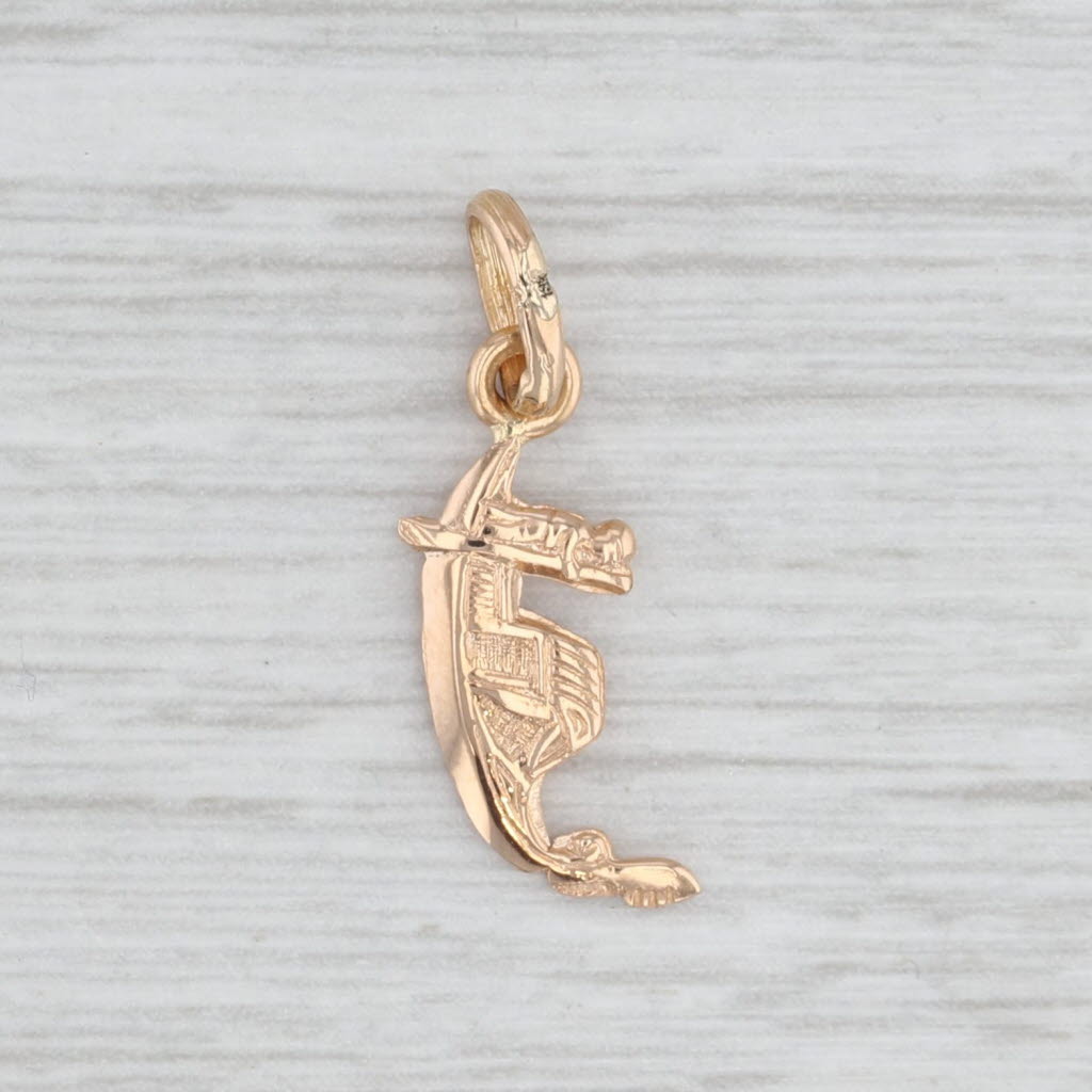 Gondola Charm 18k Yellow Gold Venice Italy Souvenir Pendant