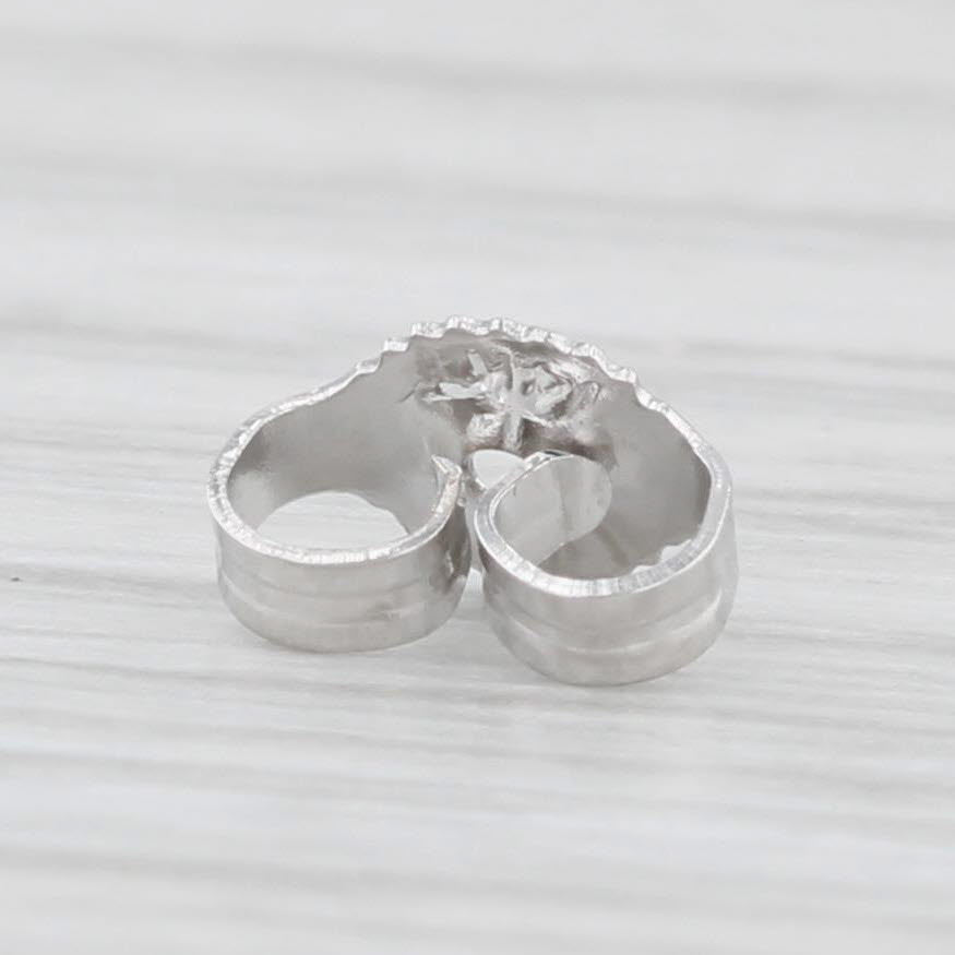 Light Gray 0.96ctw Diamond Flower Stud Earrings 14k White Gold